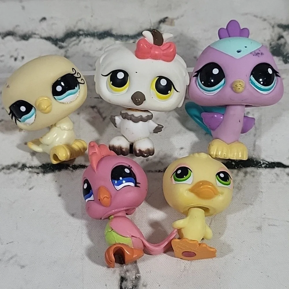 Littlest Pet Shop Figures Lot Birds Pigeon 1212 Owl 360‎ Peacock 1960 Cockatoo